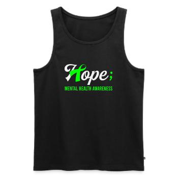Hope Mental Health Awareness - Men's Premium Organic Tank Top - black - Front - Michal (187cm)