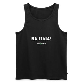 Saxony funny saying - Na Euja! - Saxon - Men's Premium Organic Tank Top - black - Front - AI Model Male 178 light (178cm)