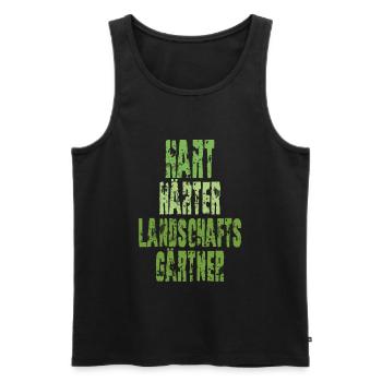 Hart Härter Landschaftsgärtner - Männer Premium Bio Tank Top - Schwarz - Vorne - Michal (187cm)