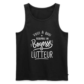 Lutte Bogosse lutteur lutte - Débardeur bio Premium Homme - noir - Devant - Michal (187cm)