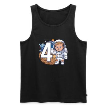 4th Birthday Astronaut Space Adventure for Boys - Männer Premium Bio Tank Top - Schwarz - Vorne - Michal (187cm)