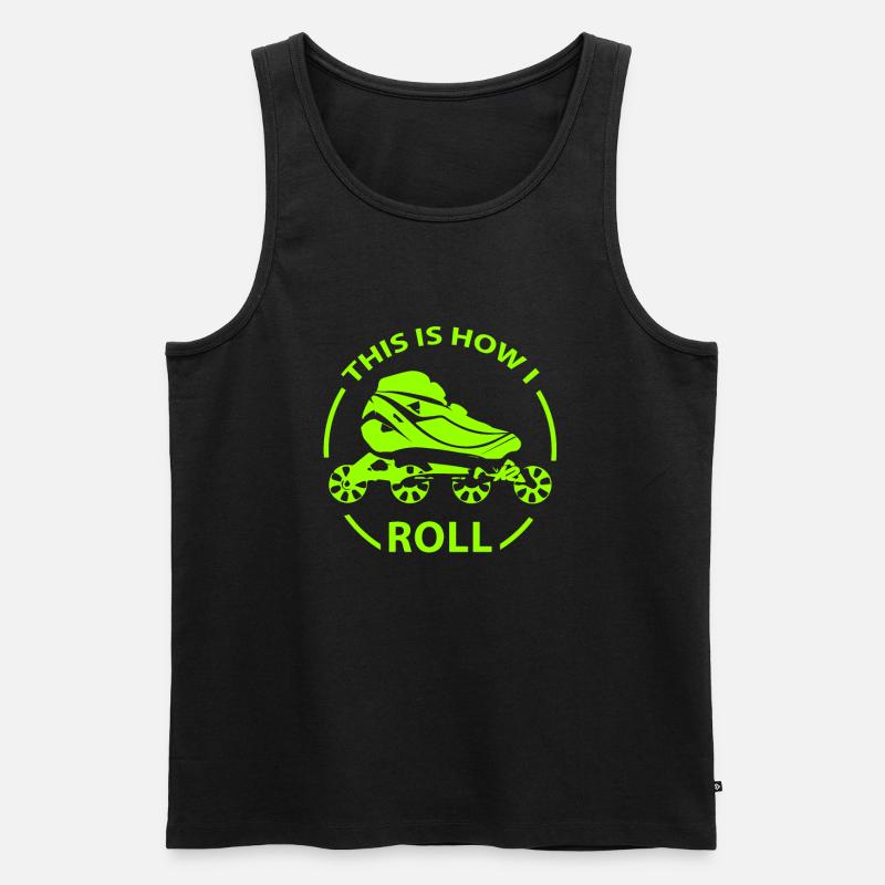 Inline Skating - Männer Premium Bio Tank Top - Schwarz