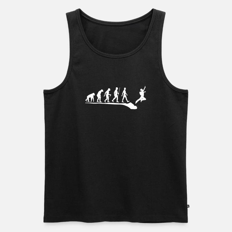 Base Jump Evolution T-Shirt & Geschenk - Männer Premium Bio Tank Top - Schwarz