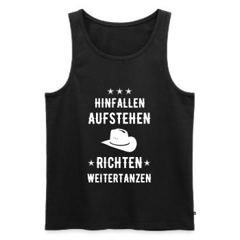 Line Dance, Line Dance, Line Dancing, Gift - Men's Premium Organic Tank Top - black - Front - Michal (187cm)