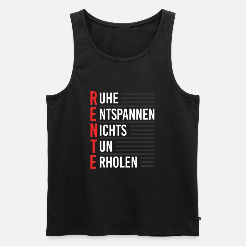 Rente - Männer Premium Bio Tank Top - Schwarz