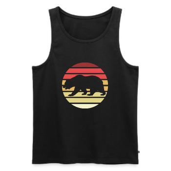 Bear - Men's Premium Organic Tank Top - black - Front - AI Model Male 178 light (178cm)