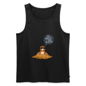 Maulwurf 24/7 - Männer Premium Bio Tank Top - Schwarz - Vorne - Michal (187cm)