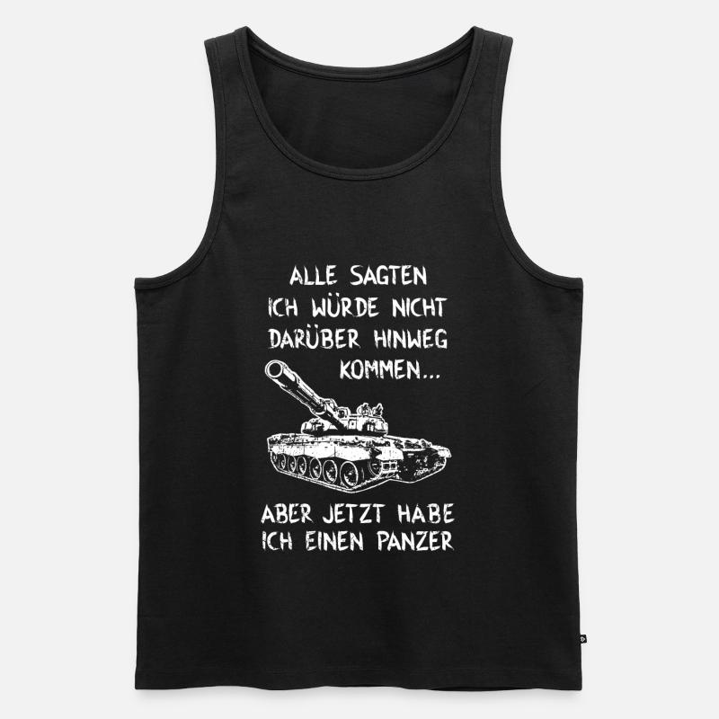 Panzer - Männer Premium Bio Tank Top - Schwarz