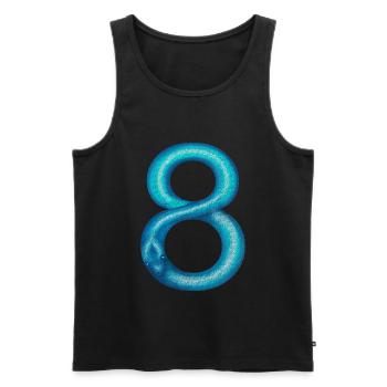 Schlange 8 - Männer Premium Bio Tank Top - Schwarz - Vorne - Michal (187cm)