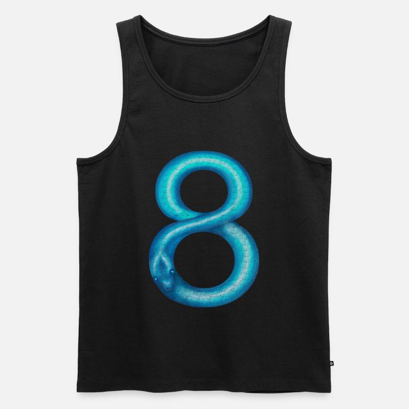 Schlange 8 - Männer Premium Bio Tank Top - Schwarz