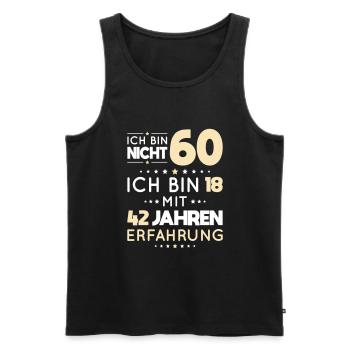60. Geburtstag - Ich bin nicht 60 ich bin 18 - Männer Premium Bio Tank Top - Schwarz - Vorne - Michal (187cm)