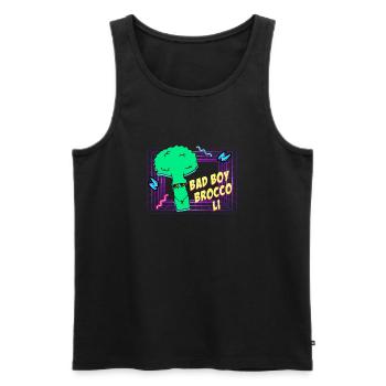 Brocoli Bad Boy - Débardeur bio Premium Homme - noir - Devant - AI Model Male 178 light (178cm)