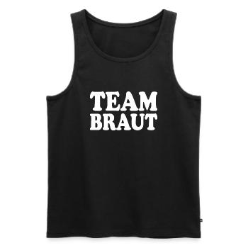 Team braut - Männer Premium Bio Tank Top - Schwarz - Vorne - Michal (187cm)