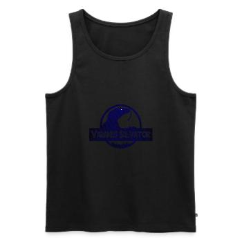 Varanus salvator // Bindenwaran, Echsen - Männer Premium Bio Tank Top - Schwarz - Vorne - Michal (187cm)