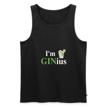 Gin - Männer Premium Bio Tank Top - Schwarz - Vorne - AI Model Male 178 light (178cm)