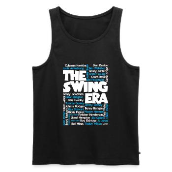 L'ère du swing - Débardeur bio Premium Homme - noir - Devant - AI Model Male 178 light (178cm)