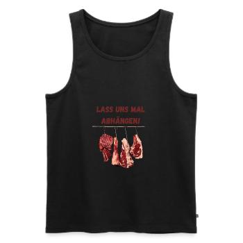 Lass uns mal abhängen - Männer Premium Bio Tank Top - Schwarz - Vorne - Michal (187cm)