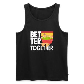 Taco Design for a Mexican Food Lover with Spanish - Men's Premium Organic Tank Top - black - Front - AI Model Male 178 light (178cm)