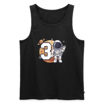 3rd Birrdday Astronaut Space Adventure for Boys - Männer Premium Bio Tank Top - Schwarz - Vorne - Michal (187cm)