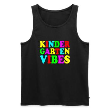 kindergarten vibes - Männer Premium Bio Tank Top - Schwarz - Vorne - Michal (187cm)