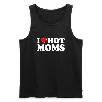 I love hot moms - Männer Premium Bio Tank Top - Schwarz - Vorne - Michal (187cm)