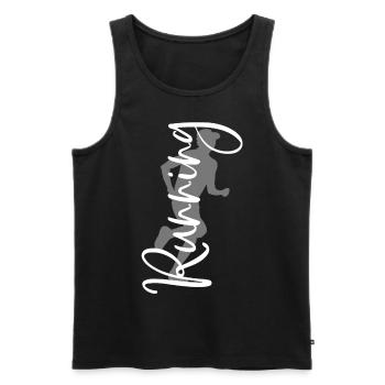 Running Sport Run Fitness Jogging Jogger Runners - Men's Premium Organic Tank Top - black - Front - AI Model Male 178 light (178cm)
