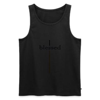 Jesus - Männer Premium Bio Tank Top - Schwarz - Vorne - AI Model Male 178 light (178cm)