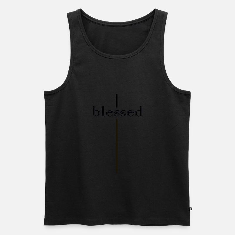 Jesus - Männer Premium Bio Tank Top - Schwarz