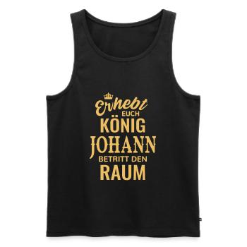 Name Johann König Geschenkidee Geburtstag lustig - Männer Premium Bio Tank Top - Schwarz - Vorne - Michal (187cm)