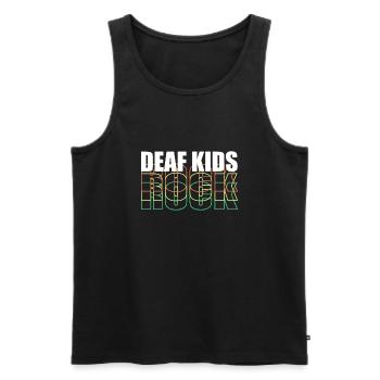 Sourd Kid Rock Shirt Cadeau Sourd Sourd Sourd - Débardeur bio Premium Homme - noir - Devant - Michal (187cm)