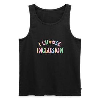 I Choose Inclusion Autismus Shirt Geschenk - Männer Premium Bio Tank Top - Schwarz - Vorne - AI Model Male 178 light (178cm)