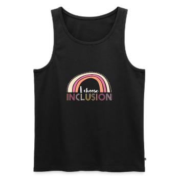 I Choose Inclusion Autismus Shirt Geschenk - Männer Premium Bio Tank Top - Schwarz - Vorne - AI Model Male 178 light (178cm)