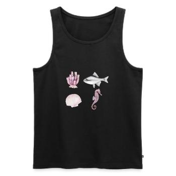 Crustacean Core Crustacean Shirt Gift - Men's Premium Organic Tank Top - black - Front - AI Model Male 178 light (178cm)