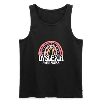 Dyslexia Awareness Shirt Geschenk - Männer Premium Bio Tank Top - Schwarz - Vorne - Michal (187cm)