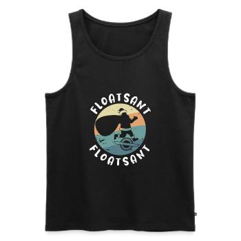 Float Santa Shirt Onewheel Weihnachten - Männer Premium Bio Tank Top - Schwarz - Vorne - AI Model Male 178 light (178cm)