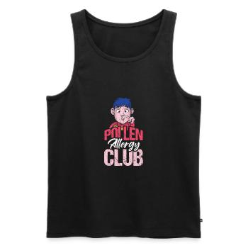 Cadeau de chemise Pollen Allergy Club - Débardeur bio Premium Homme - noir - Devant - AI Model Male 178 light (178cm)