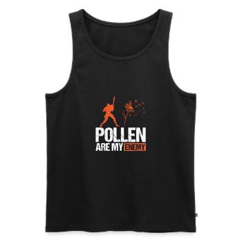 Le pollen est mon ennemi Allergie à la chemise - Débardeur bio Premium Homme - noir - Devant - AI Model Male 178 light (178cm)