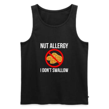 Allergie aux noix Je n’avale pas de chemise Nuss Allergie - Débardeur bio Premium Homme - noir - Devant - AI Model Male 178 light (178cm)