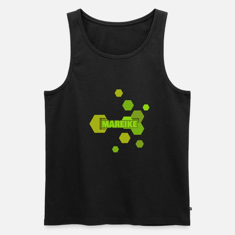 Camouflage Mareike - Männer Premium Bio Tank Top - Schwarz