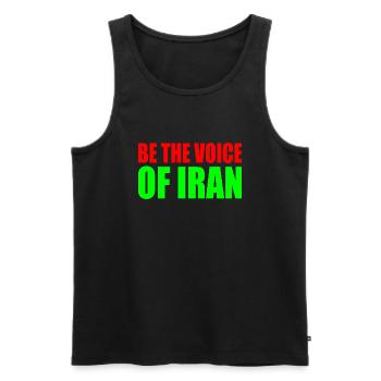 Be the voice of iran - Men's Premium Organic Tank Top - black - Front - AI Model Male 178 light (178cm)