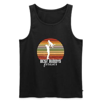 Best Buddys Forever Men's Day Father Dad Son - Men's Premium Organic Tank Top - black - Front - Michal (187cm)