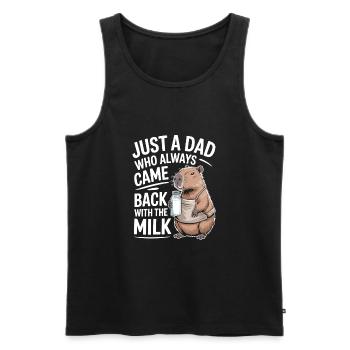 Always Came Back with the Milk Vaterstag - Männer Premium Bio Tank Top - Schwarz - Vorne - Michal (187cm)