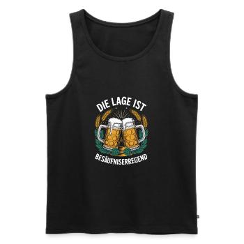 Lustiges Bier Design - Männer Premium Bio Tank Top - Schwarz - Vorne - Michal (187cm)