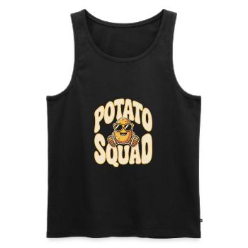 Potato squad - Men's Premium Organic Tank Top - black - Front - AI Model Male 178 light (178cm)