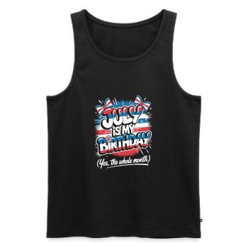 Im Juli Geburtstag - Männer Premium Bio Tank Top - Schwarz - Vorne - Michal (187cm)
