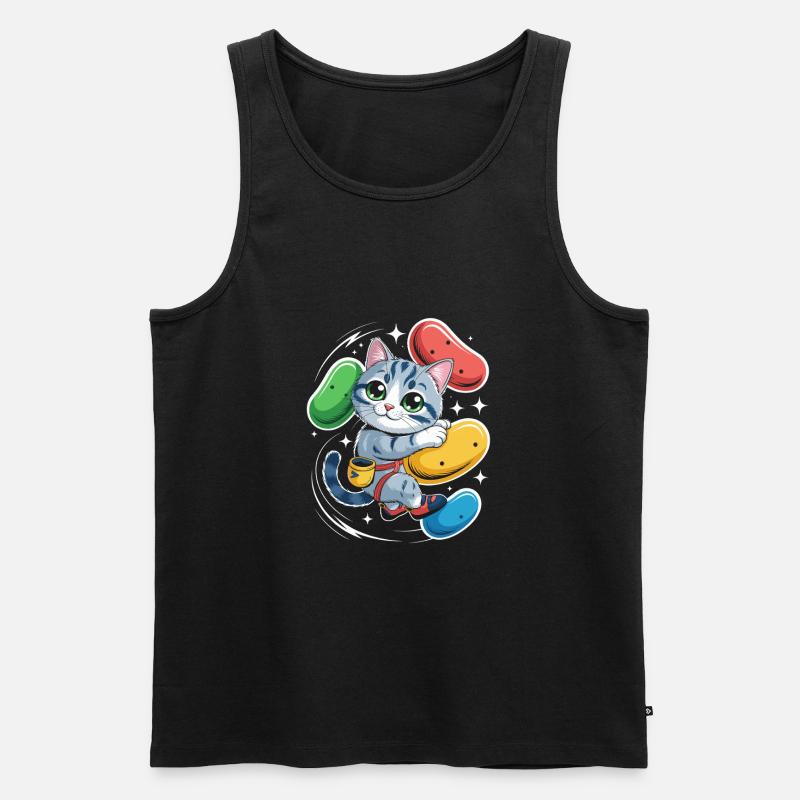 Boulder Katze - Männer Premium Bio Tank Top - Schwarz