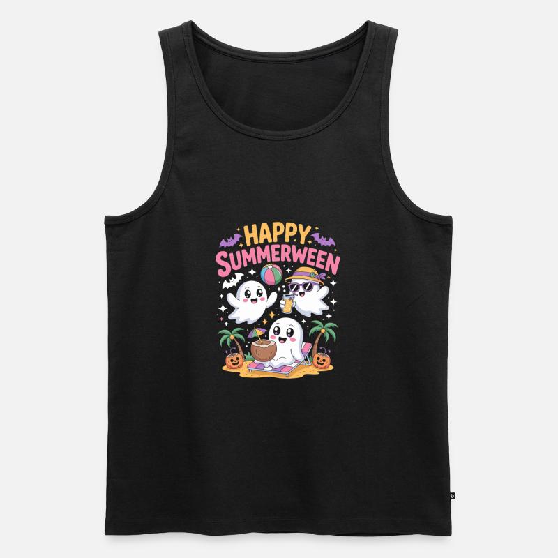 Happy Summerween - Männer Premium Bio Tank Top - Schwarz