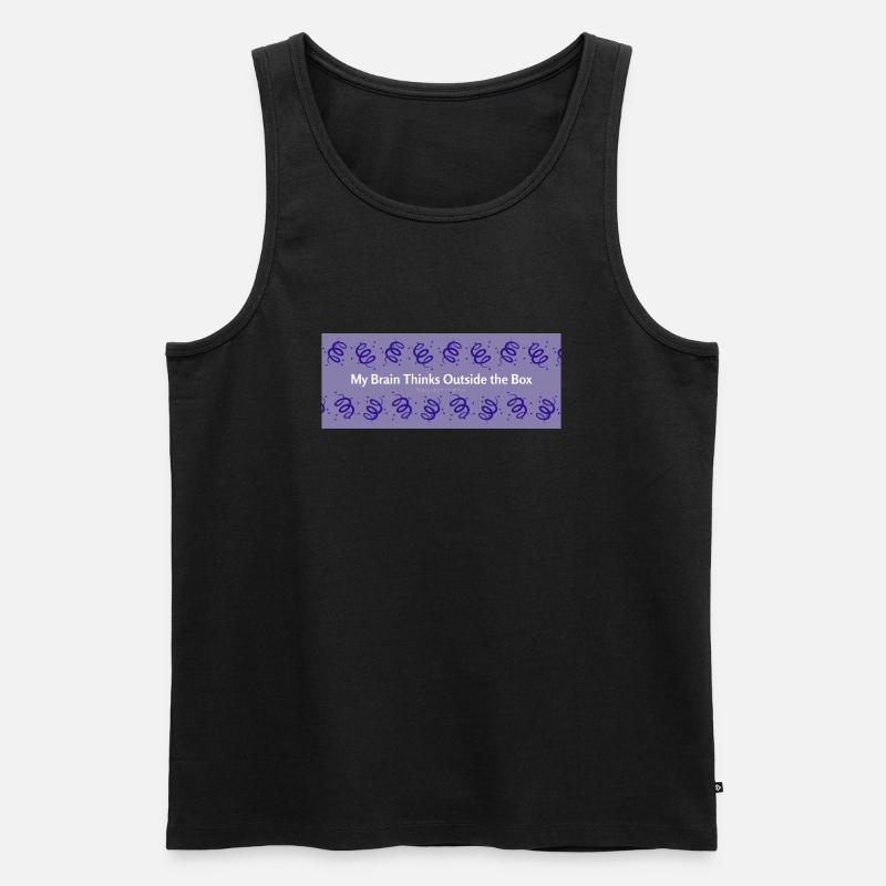 Outside the Box Brain - Männer Premium Bio Tank Top - Schwarz