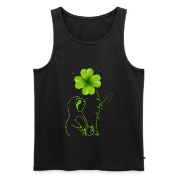 You Are My Lucky Charm Sloth Shamrock - Men's Premium Organic Tank Top - black - Front - Michal (187cm)