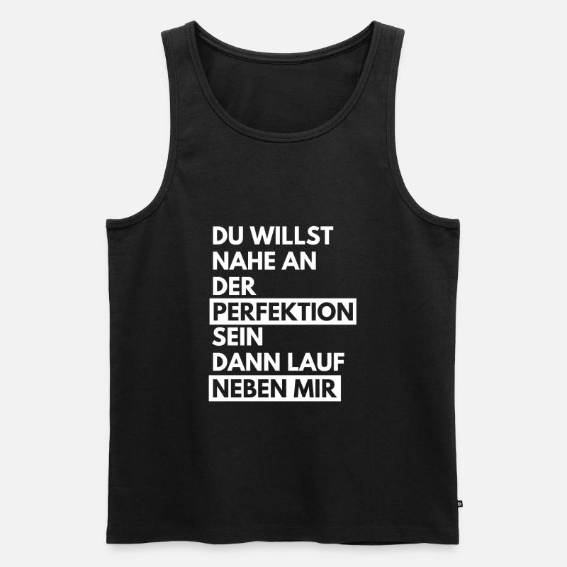 Perfektion - Männer Premium Bio Tank Top - Schwarz